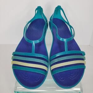 CROCS Isabella Strappy Sandals Women's sz 8 Turquoise